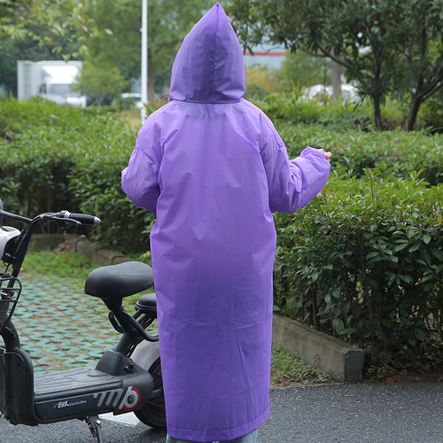 Adult girdle raincoat EVA full body non-disposable rafting poncho fashion thickened battery car waterproof raincoat