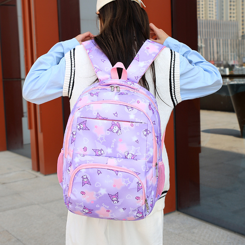 Cartoon transfronterizo mayorista de tres piezas paquetes de bolsas escolares de estudiantes de secundaria primaria y secundaria mochila con billetera