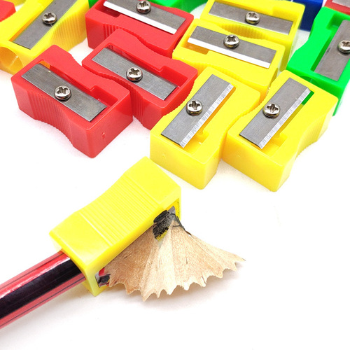 Manufacturer supplies plastic rectangular pencil sharpener student supplies small square pencil sharpener mini pencil sharpener