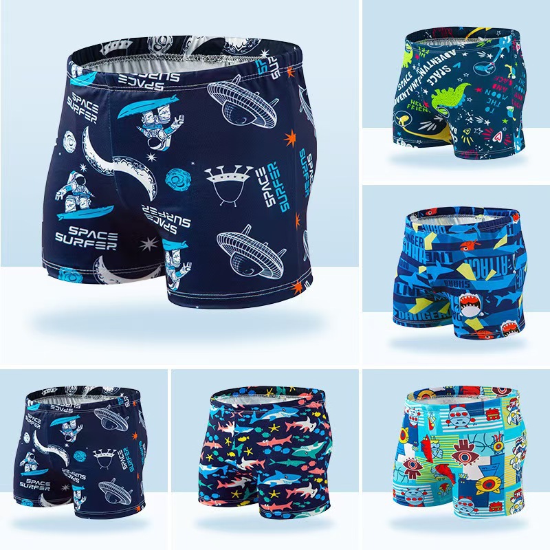 2025 new cartoon pattern children's boys swimming trunks hot spring swimming trunks beach 021 022
