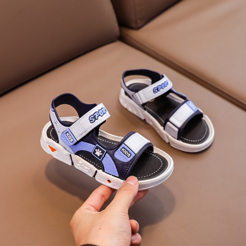 Wholesale street stall sandals for boys new summer cartoon soft bottom non-slip fashion student beach sandals for boys and girls