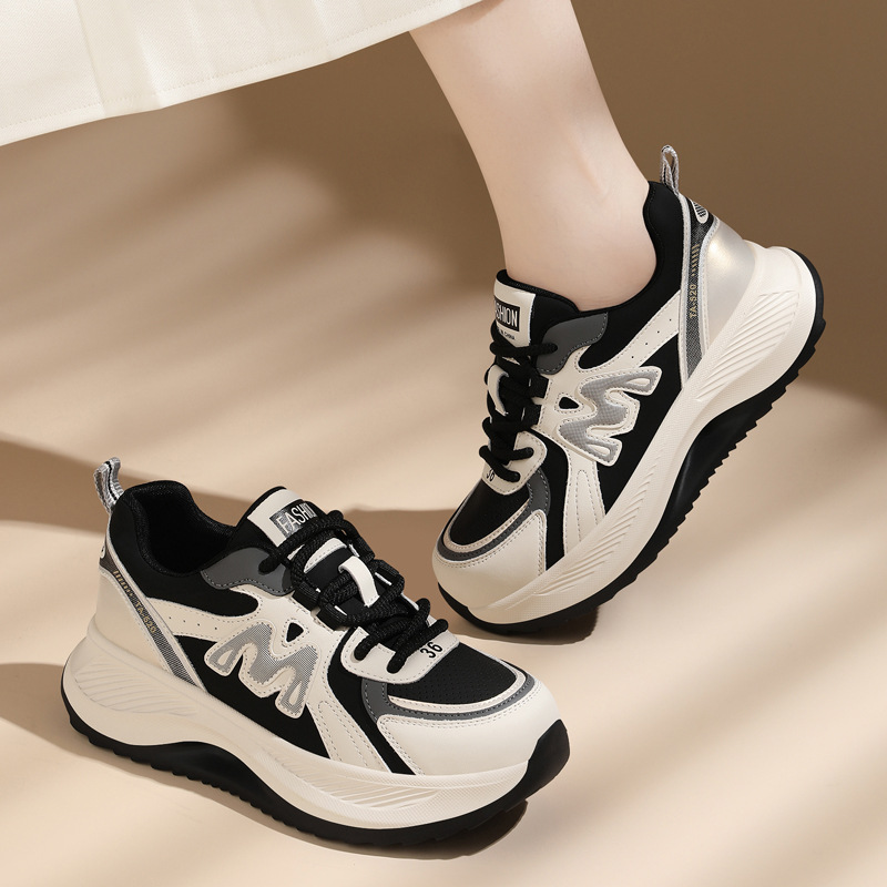 New Thick Soled Shock-absorbing Running Shoes, Lightweight And Versatile Sports And Leisure Shoes_voghion.com
