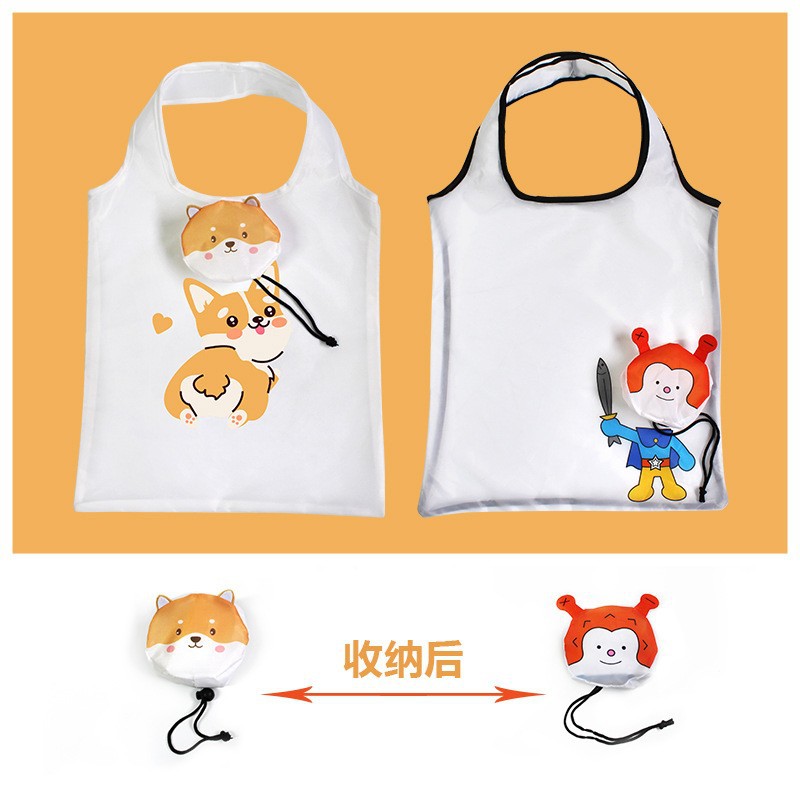 Japanese cartoon cute folding fashionable shopping bag for traveling
