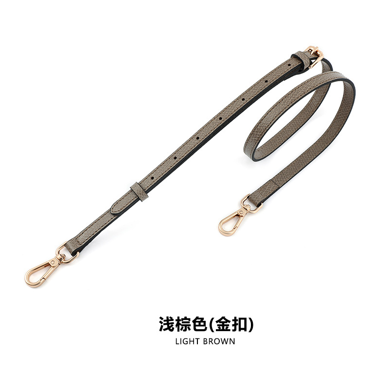 A- 48 first layer cowhide 1.2cm adjustable light brown gold buckle