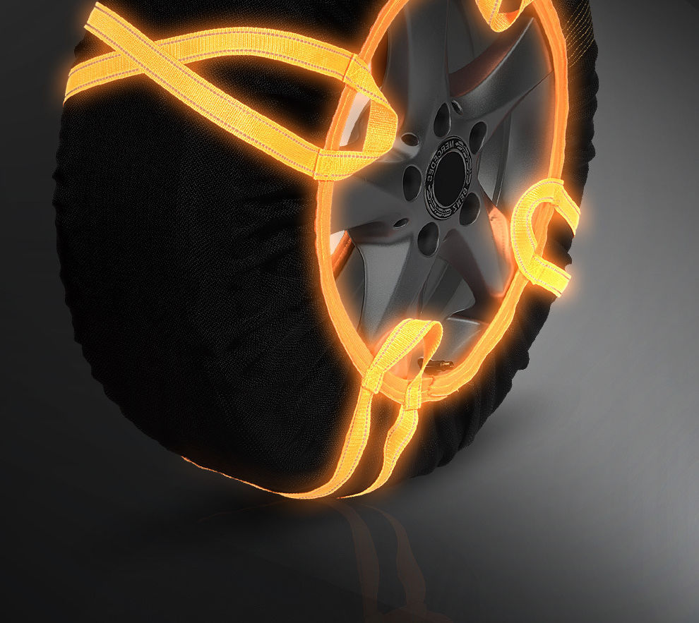 Portable car tire anti-slip socks wear-resistant polyester mesh cloth tire cover winter snow anti-slip sleeve tire socks