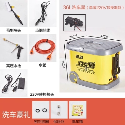 Pump, Car Wash Water Gun, Portable car washer - 36l-single-pump-standard-converter