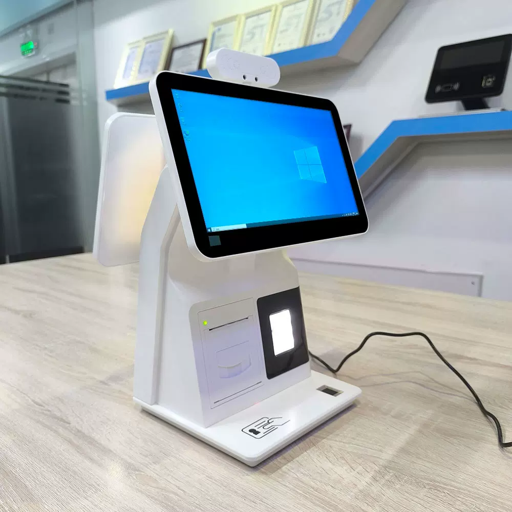 工厂现货11.6英寸双液晶屏触控查询机适用于学校教育机构