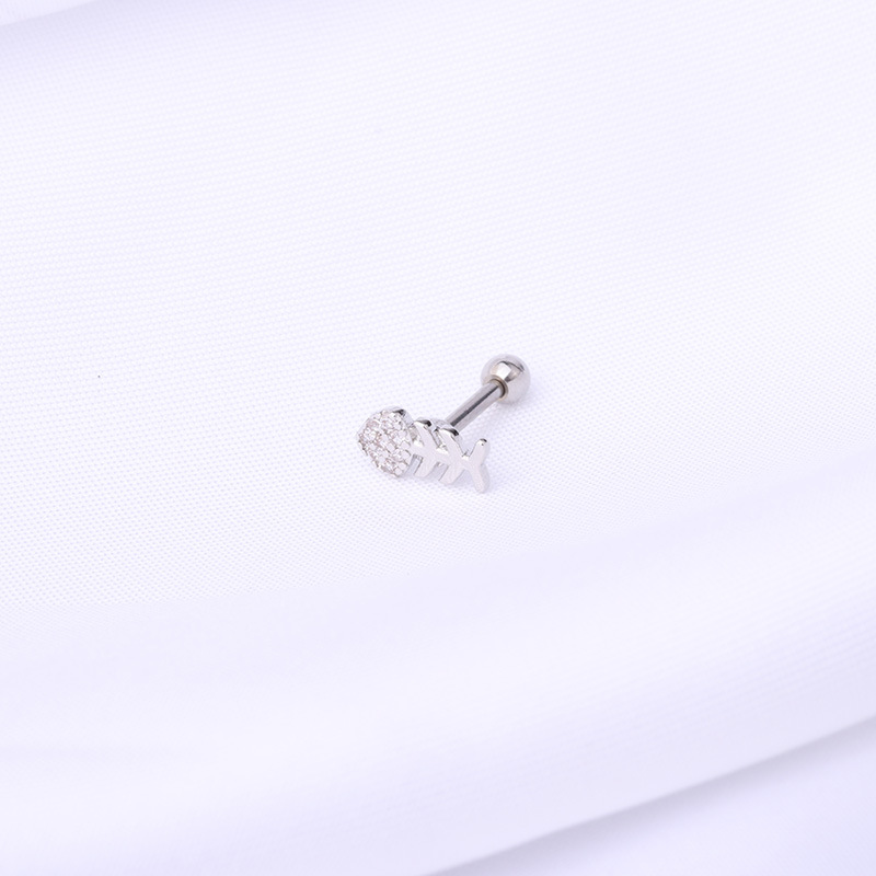 Fashion new simple style copper thick rod earrings wholesale