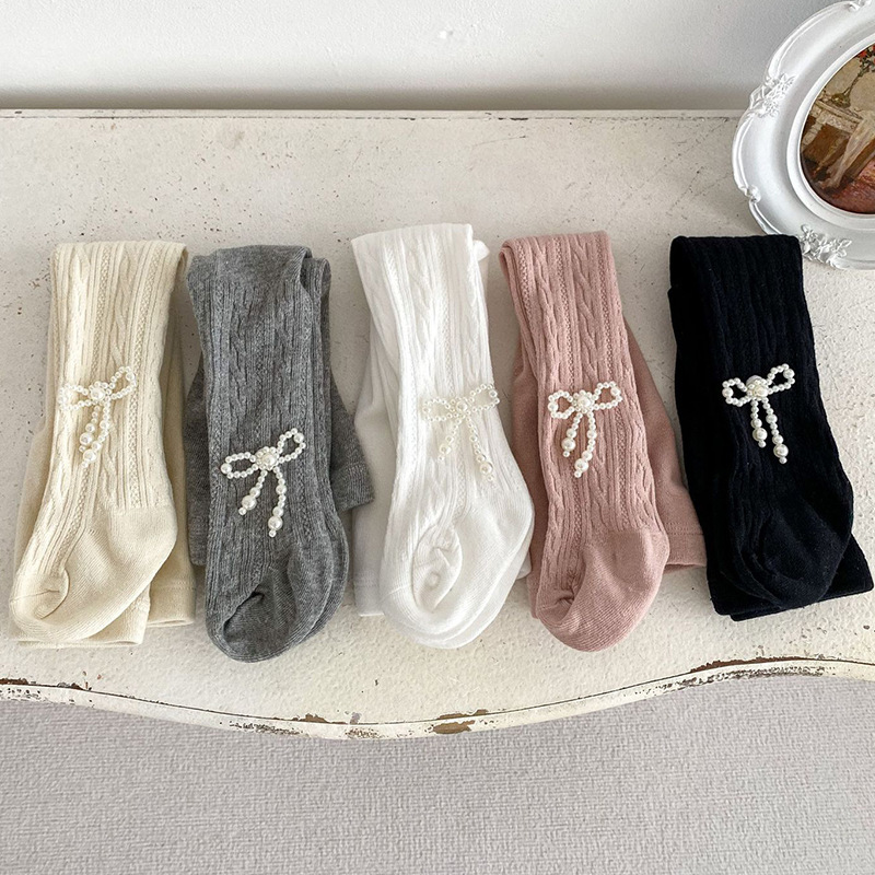 跨境儿童打底裤春秋季外穿女童连裤袜针织百搭女孩宝宝袜子九分裤