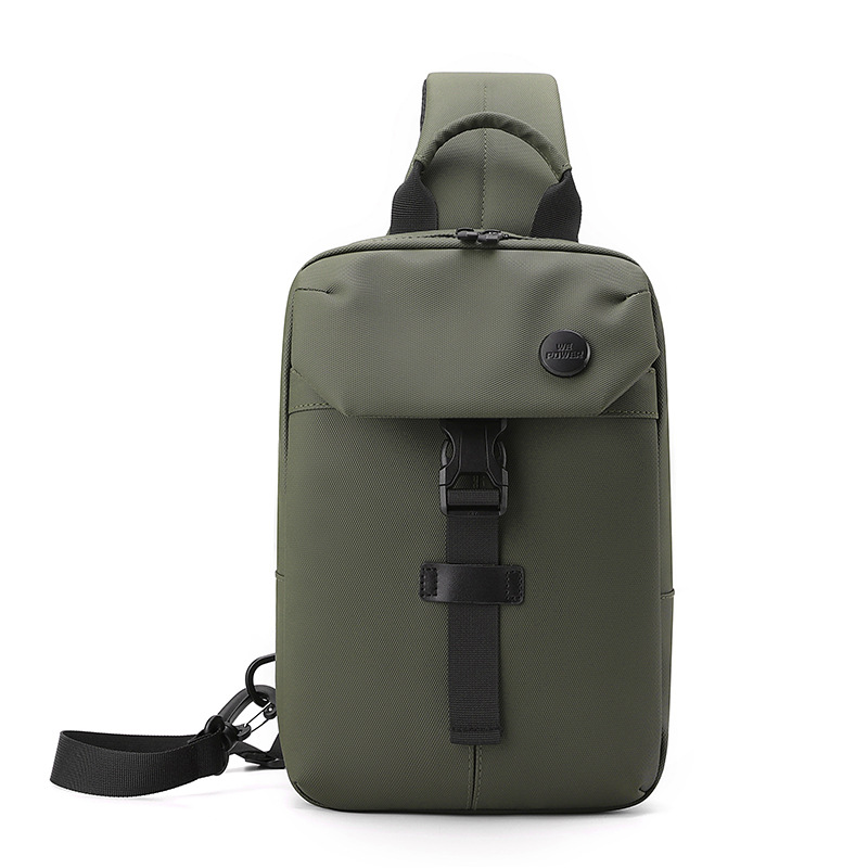 WEPOWER nuevo tipo de bolso de pecho casual para hombres, bolso de hombro de gran capacidad, diseño simple y moderno, bolso de mochila práctica.