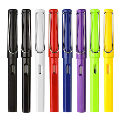 Pen wholesale replaceable ink bag pen student-specific color plastic positive transparent pen advertising pen