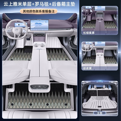 Modelə uyğun ayaqaltı | Buick E7, Full Surround Floor - to-realm-e7-single-layer-tpe-foot-pad-roman-blanket-trunk-main-pad-three-colors-optional