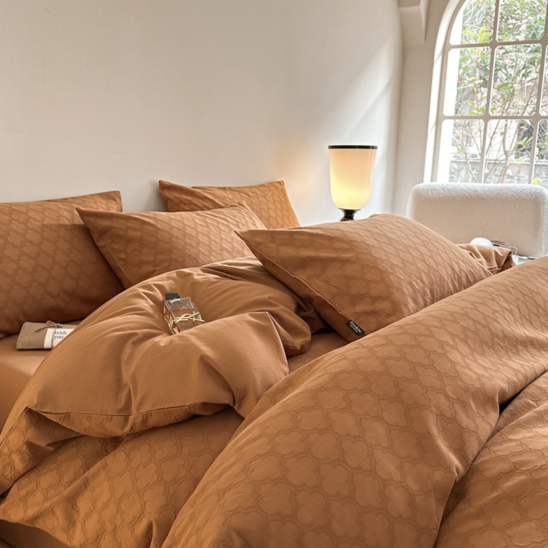 純綿60本4点セットa類母子級新型ジャカード三層糸シーツ布団寝具4点セット