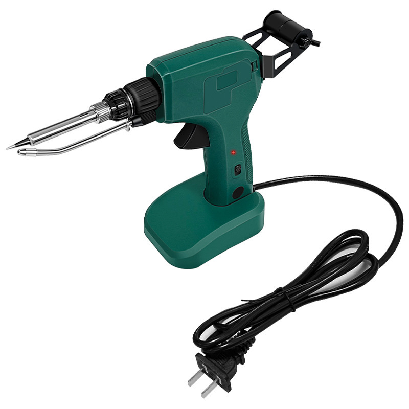 Nuevo 60W pistola de soldadura de calor interno núcleo de calor cerámico vertical con soporte interruptor indicador de alimentación pistola de estaño