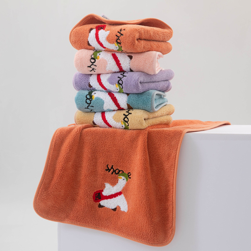 Coral Fleece Absorbent, Non-Shedding, Thickened Face Towel, Soft and Skin-Friendly, Household Embroidered Towel, Same Style as Internet Celebrities, Wholesale Coral Fleece Absorbent, Non-Shedding, Thickened Face Towel, Soft and Skin-Friendly, Household Embroidered Towel, Same Style as Internet Celebrities, Wholesale