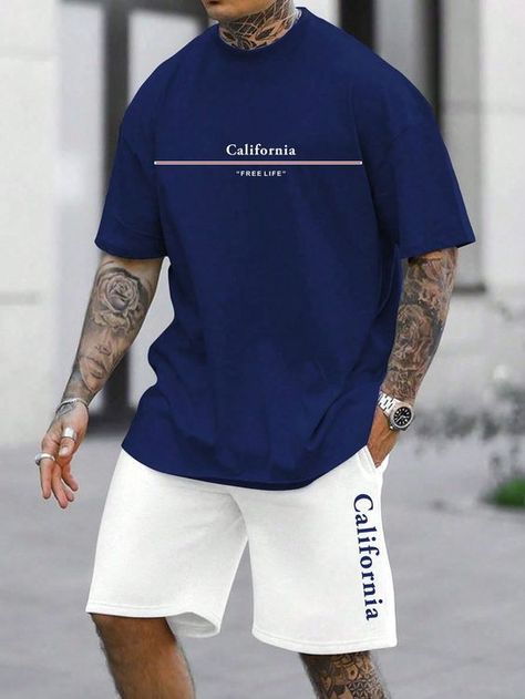 Comercio exterior europeo y americano Amazon 2025 nuevo estilo casual a juego de color manga corta cuello redondo camiseta pantalones cortos traje ME5 MA04
