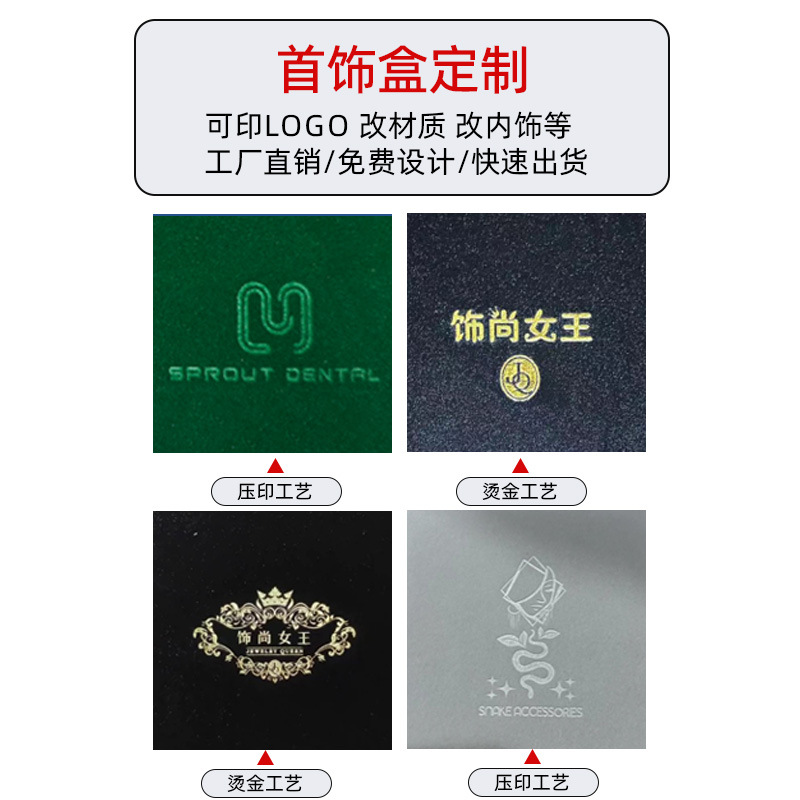 Fuente fábrica venta directa franela joyería caja de embalaje collar pendientes caja de anillo pulsera colgante caja de cadena de mano al por mayor