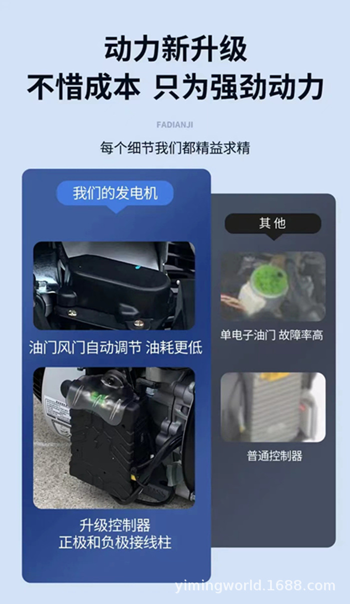 Truck 24V parking air conditioner gasoline generator silent DC frequency conversion self-starting self-extinguishing truck intelligent charger