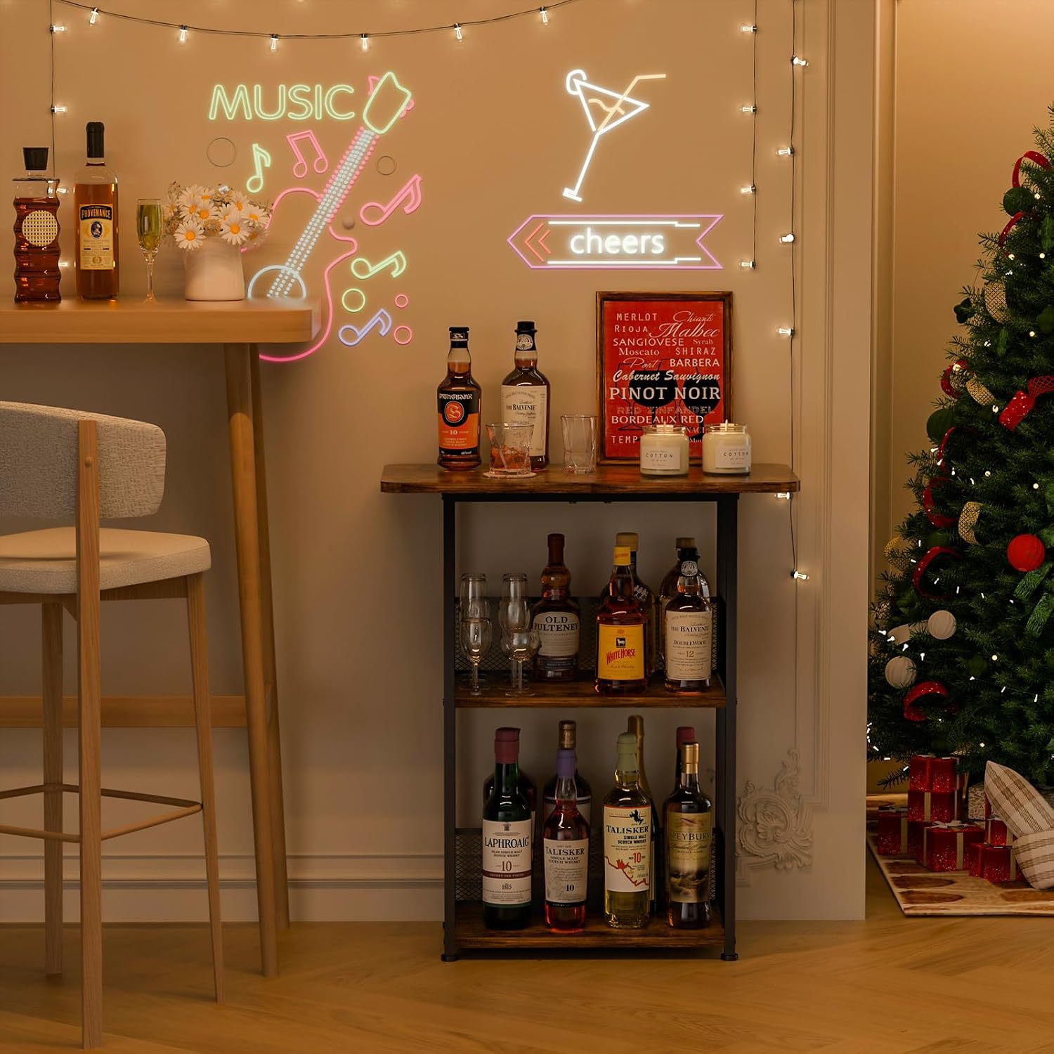 Scaffale espositivo per vino a tre ripiani da pavimento_voghion.com