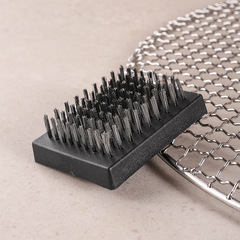 Amazon Stainless Steel Wire BBQ Brush Multi-functional Outdoor BBQ Brush Convenient Cleaning Brush BBQ Accessory