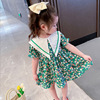 Skirt, short sleeve dress, small princess costume, summer clothing, with short sleeve, for 3-8 years old