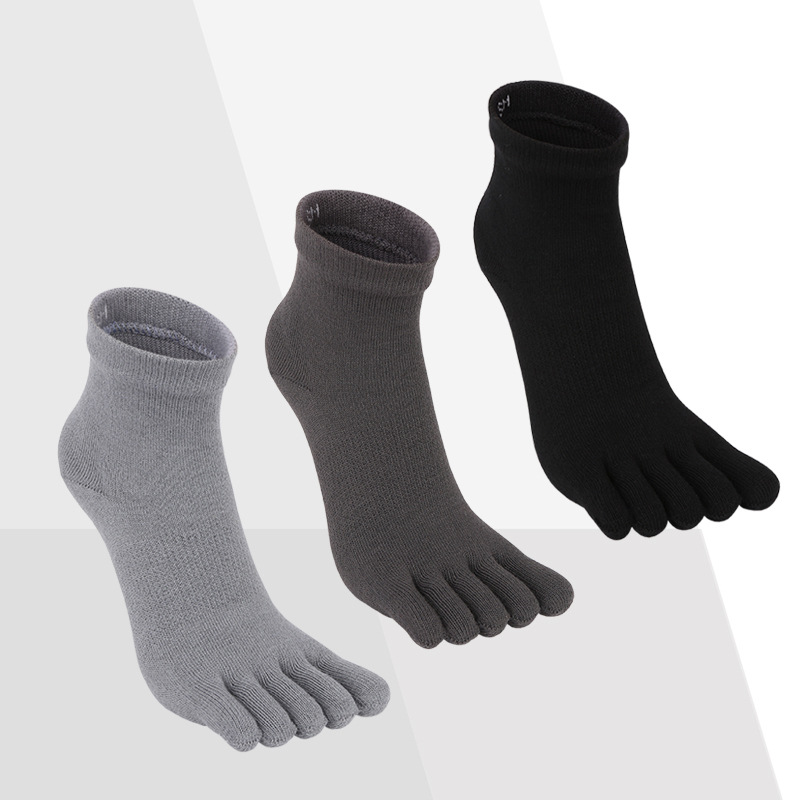 Calzini da corsa da uomo a cinque dita, traspiranti, ad asciugatura rapida, comodi, autunno/inverno._voghion.com