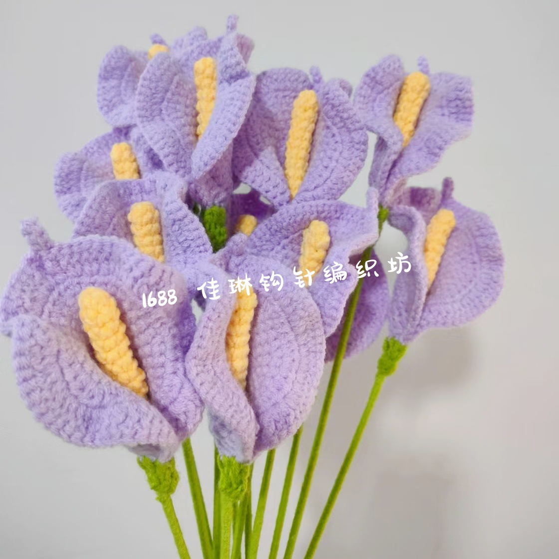 Productos acabados de lana tejida a mano flor de punto de hippopotamus imitación flor inmortal flor creativa ganchillo decoración ornamentos florales