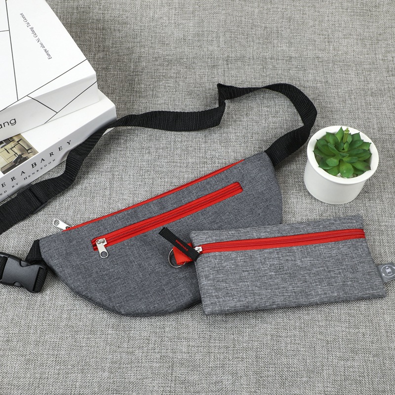 户外运动跑步RPET腰包时尚收纳袋拉链袋学生笔袋批发轻便收纳斜挎