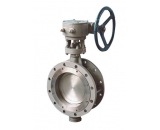 涡轮法兰式钛蝶阀 球墨不锈钢铸钢四氟法兰手动蝶阀