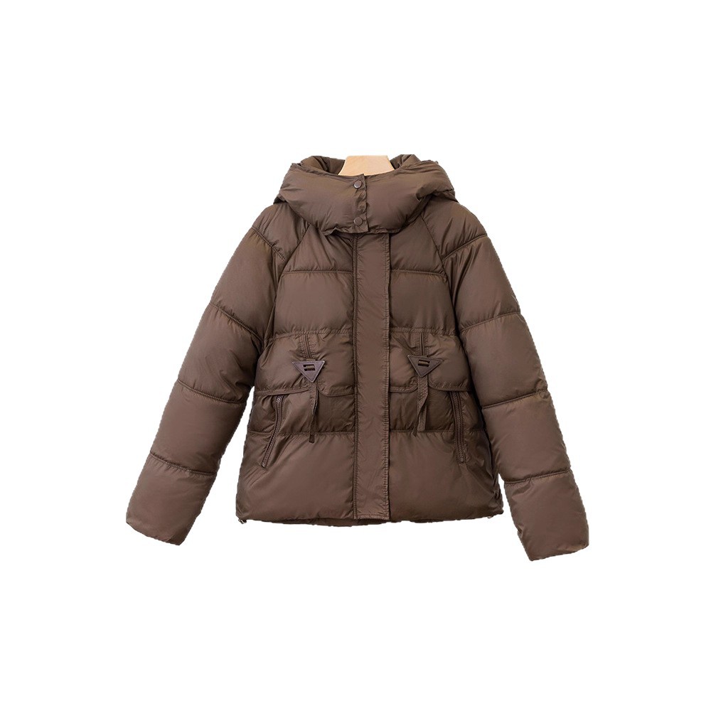 Pequeño algodón corto de moda mujer invierno de 2025 nuevo abrigo de abrigo caliente de tamaño grande suelto image 5