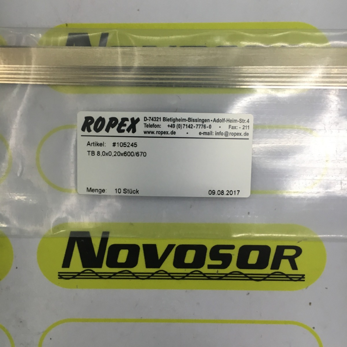 TB8.0*0.20*600  ROPEX TB8.0X0.20X600-670咨询后再下单