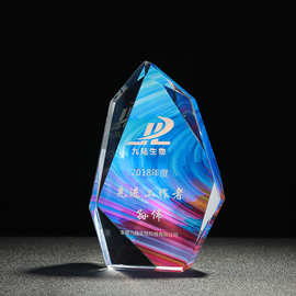 水晶奖杯刻字创意高档水晶奖牌现货 授权牌活动颁奖礼品