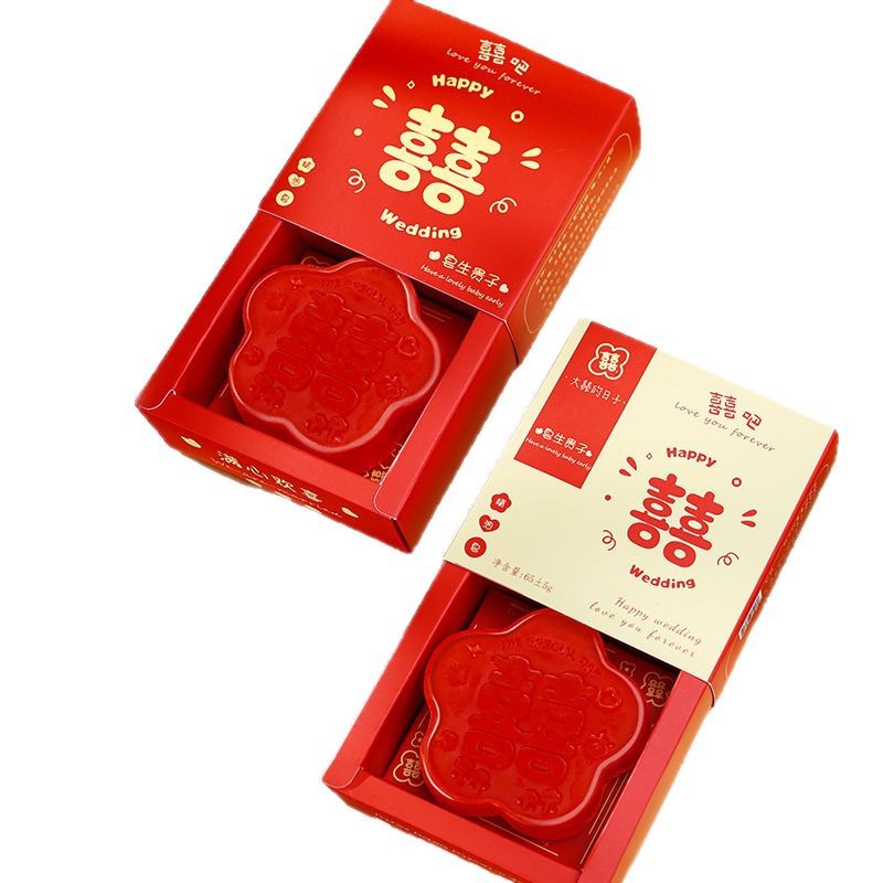 Jabón de aceite esencial de bodas para una pareja de bodas, regalo de mano, jabón rojo, jabón hecho a mano, suministros de boda