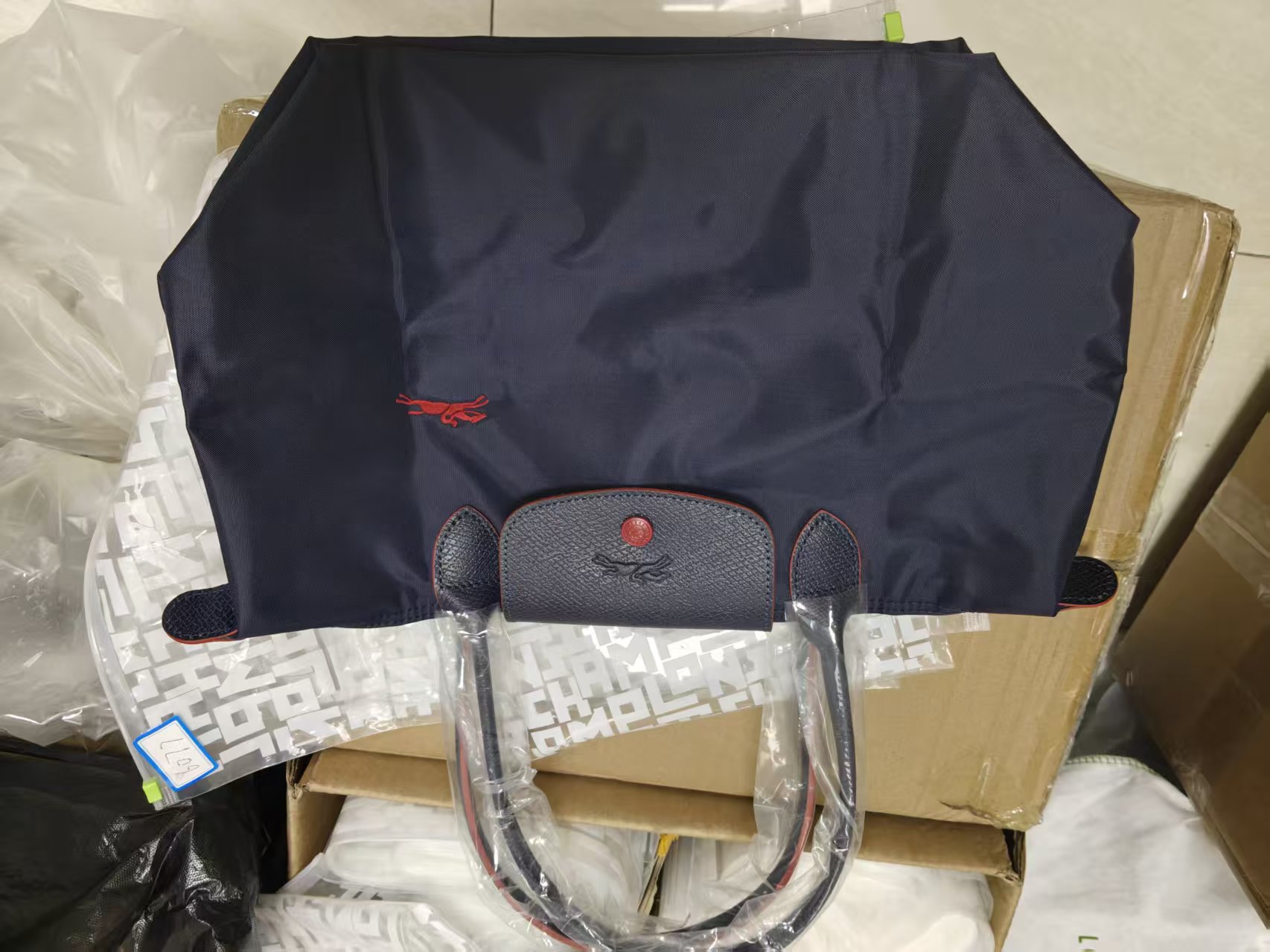 フランスのロンシャンナイロンバッグ、トートバッグ、ロングハンドルハンドバッグ、餃子バッグ、折りたたみ式ママバッグ、女性用2025年新作、ポータブル