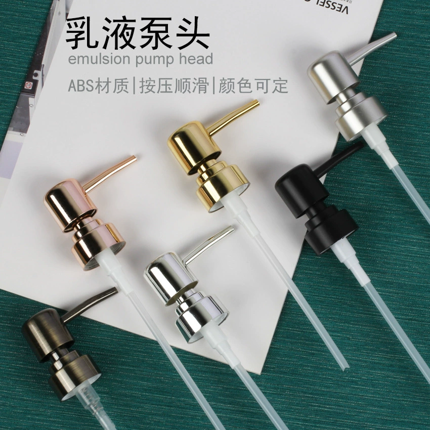 Двухслойная пластиковая головка насоса с круглой головкой, насадка для лосьона, гель для душа, экструзионная головка для рук, дезинфицирующее средство для рук, гальваническая Экструзионная головка насоса
