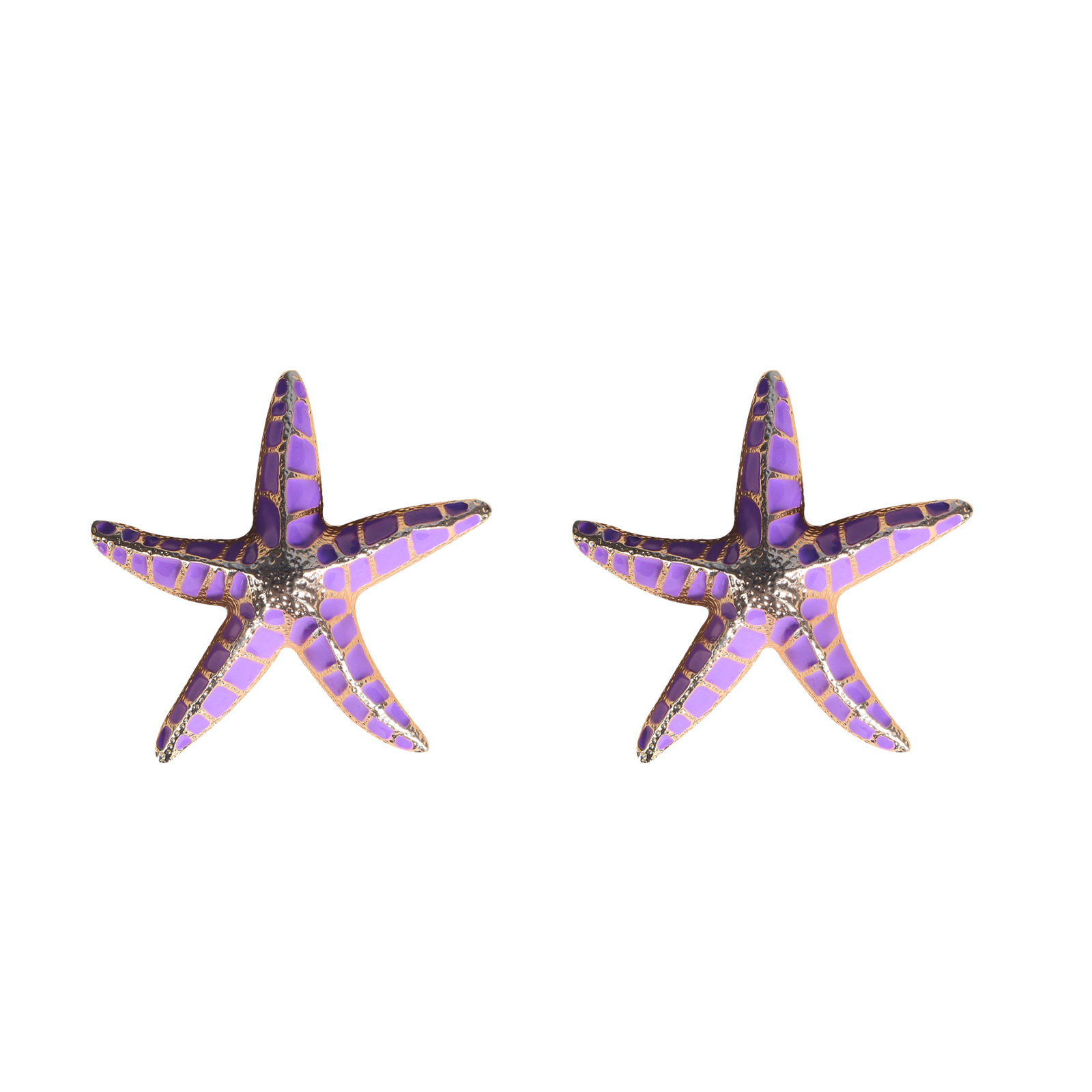 Fashion Starfish Alloy Enamel Ear Studs 1 Pair display picture 9