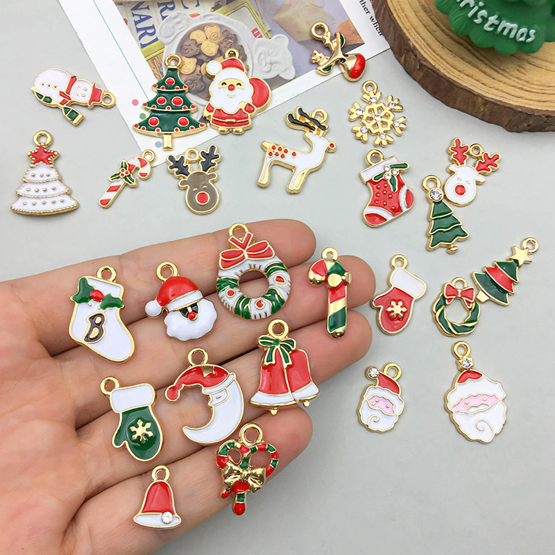 ミックス30個クリスマスシリーズ漫画サンタクロースドリップ合金ペンダントdiyアクセサリーアクセサリーアクセサリー|undefined