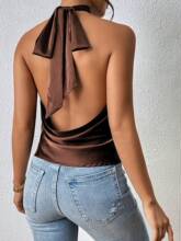 X 92031 Backless Lace Up Tube Top ¶��ϵ��Ĩ������