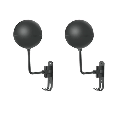 Wall-Mounted Motorcycle Helmet Rack Suitable Motosiklet dəbilqə rəfləri - black-wall-hanging-2-pack