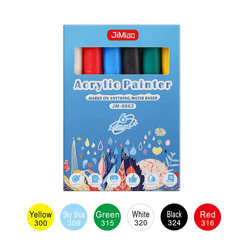 Marca pluma pintura acrílica marca pluma alta tasa de cobertura superposición color 2,0 dibujo de línea ilustración artefacto marca pluma acrílica