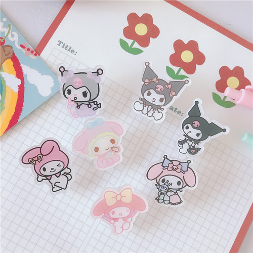 Sanrio Student Exam Paper Receipt Storage Organizer Plastic Clip Handbag Clip PP Cute Cartoon Clip