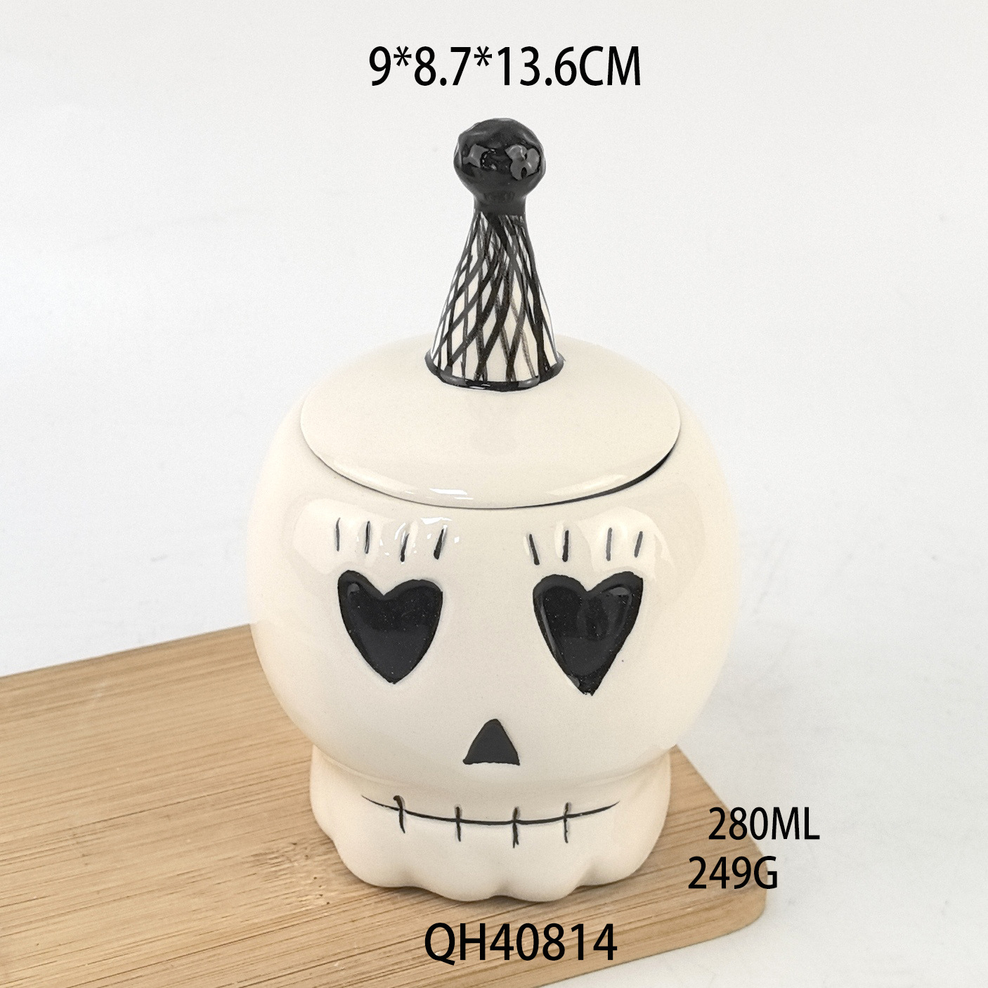 Tarro de vela de calavera de Halloween transfronterizo Tarro de fantasma lindo Decoración de ambiente creativo Decoración de calavera Decoración de fiesta