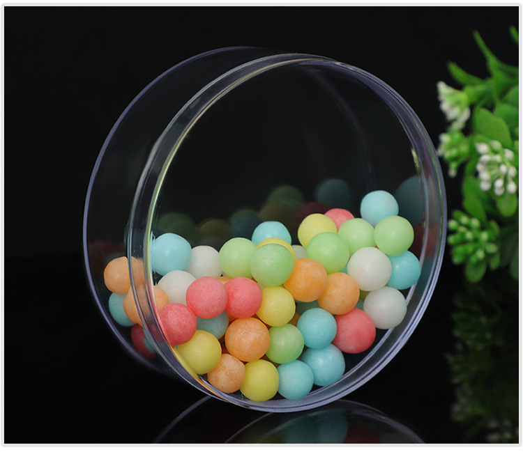 Nécessités Quotidiennes Boîte De Bonbons En Plastique Ps Transparent Boîte D&#39;emballage Alimentaire Ronde Boîte De Rangement De Bijoux En Gros Peut Être Imprimé Et Personnalisé display picture 4