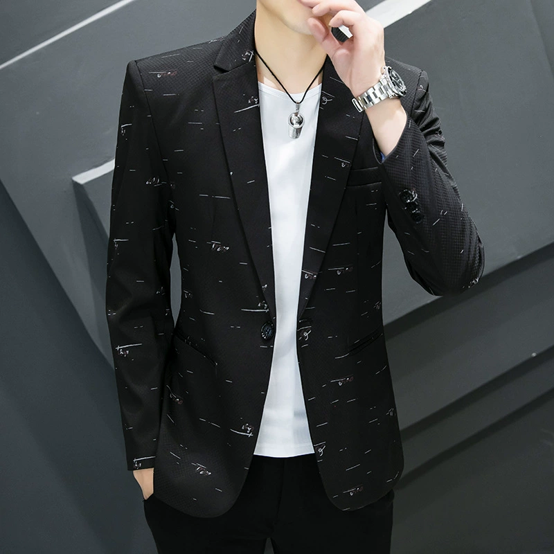 Suit for leisure, men's trend jacket, for import, Korean style