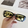 Square metal sunglasses, internet celebrity