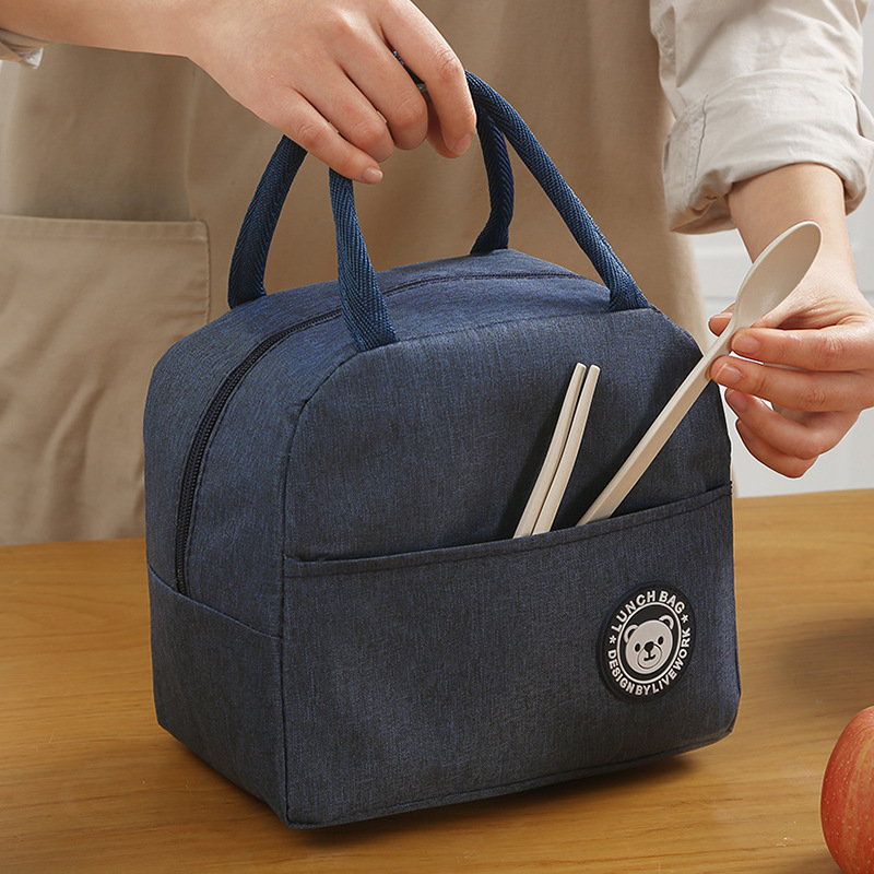 外国貿易のホットタイプの弁当袋の弁当袋のサラリーマンは弁当箱の手提げ袋のアルミ箔の綿を持って保温袋を厚くします。|undefined