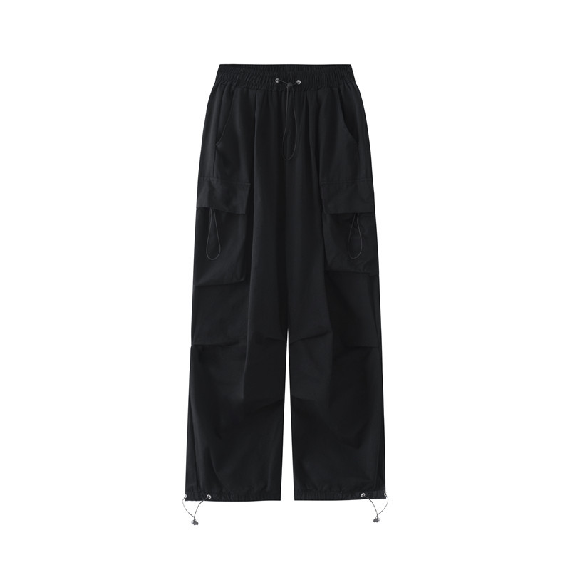 Arbeitshosen im High-Street-Design für Damen und Herren, neue lockere gerade Hosen mit weitem Bein und großen Taschen, lässige Knöchelhosen, trendig_voghion.com