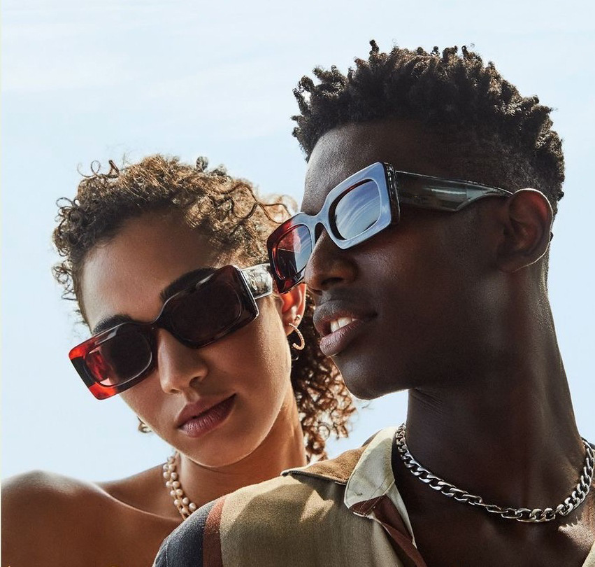 2022 gafas de sol cuadradas jelly color gafas de moda Marco europeo y americano Internet celebridad ins gafas de sol mujer Amazon caliente