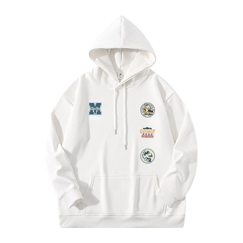 Suéter masculino primavera y otoño cuello redondo chaqueta de manga larga marca de moda americana impresión deportiva juvenil chaqueta pesada