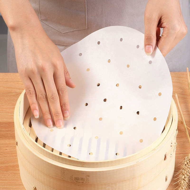 Паронек paper food grade steamer pad steamed bun disposable oil paper round steamed cake steamed buns dessert green dumpling pad paper
